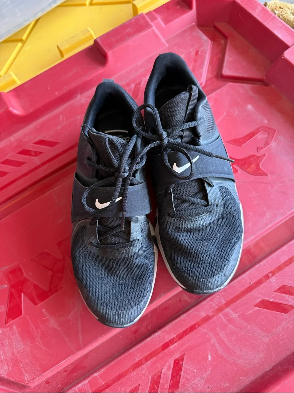Nike Black and White Slip-On Lace Training Shoes